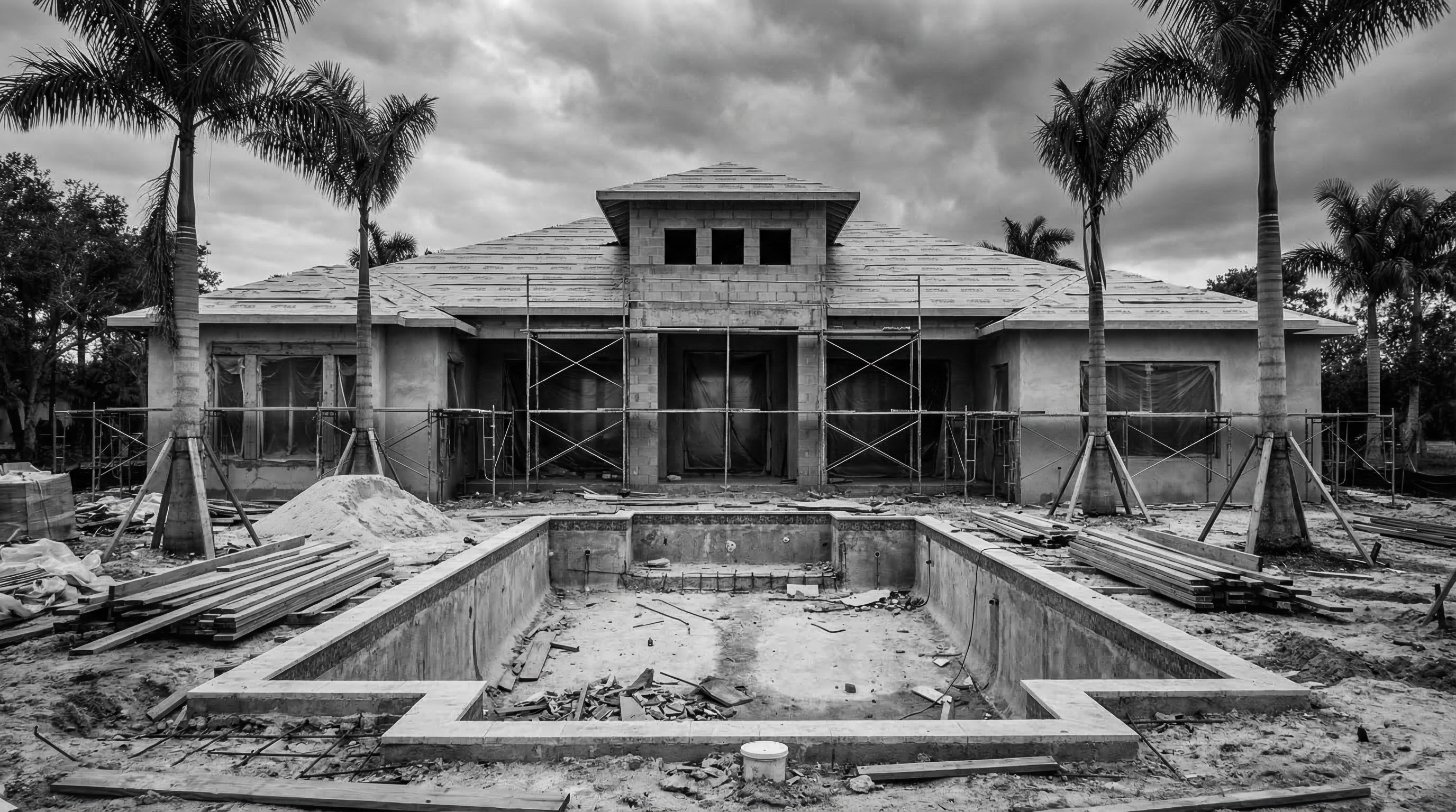 Home under construction in Lakewood Ranch FL